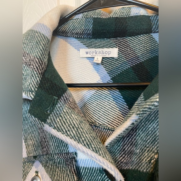 Workshop Republic plaid flannel jacket - Picture 3 of 4